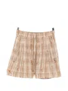 Ziggy Chen Plaid Shorts In Multi