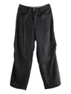 Ziggy Chen Plated Wide-leg Trousers In Black