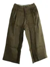 Ziggy Chen Pleat-detail Linen Trousers In Green
