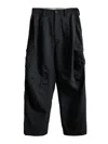 Ziggy Chen Pleated Cargo Pants In Black