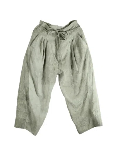 Ziggy Chen Pleated Trousers In Green