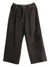 Ziggy Chen Pleated Wide-leg Trousers In Brown