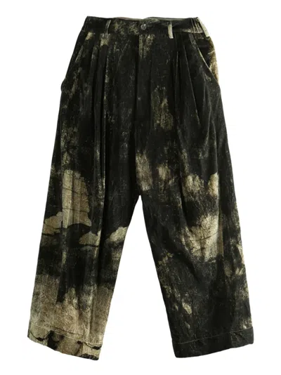 Ziggy Chen Pleated Wide-leg Trousers In Multi