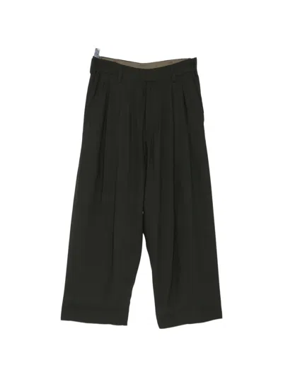 Ziggy Chen Pleated-detail Belt-loops Trousers In Black
