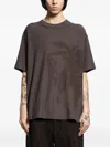 Ziggy Chen Digital Print Oversized T-shirt In Brown