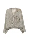 Ziggy Chen Printed Silk Jacket In Gray