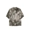 Ziggy Chen Printed Silk Shirt In Gray