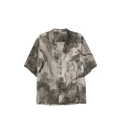 Ziggy Chen Printed Silk Shirt In Multi