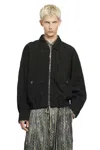 Ziggy Chen Puppytooth Cropped Aviator Jacket In Black