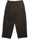 Ziggy Chen Rear-elasticated Trousers In Brown