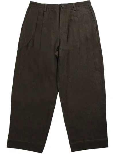 Ziggy Chen Rear-elasticated Trousers In Brown