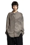 Ziggy Chen Reversed Digital Print Oversize Shirt In Gray
