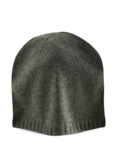 Ziggy Chen Ribbed-trim Beanie Hat In Gray