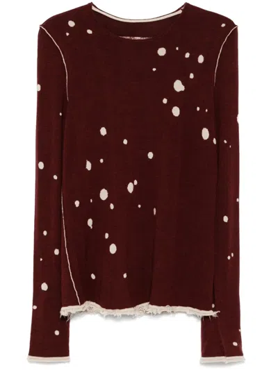 Ziggy Chen Round-neck Jumper In Red