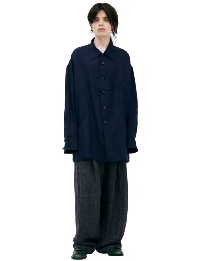 Ziggy Chen Shirt With Patch Pocket In Blue