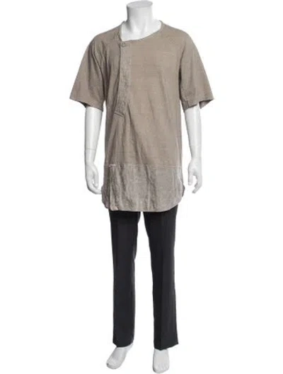 Pre-owned Ziggy Chen Short Sleeve Shirt In Neutrals