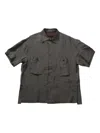 Ziggy Chen Short-sleeve Utility Shirt In Grey
