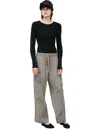 Ziggy Chen Silk Trousers In Grey