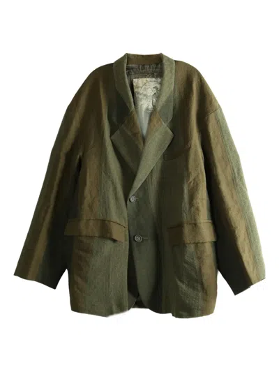 Ziggy Chen Single-breasted Blazer In Green