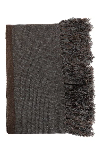 Ziggy Chen Single Crochet Scarf In Brown