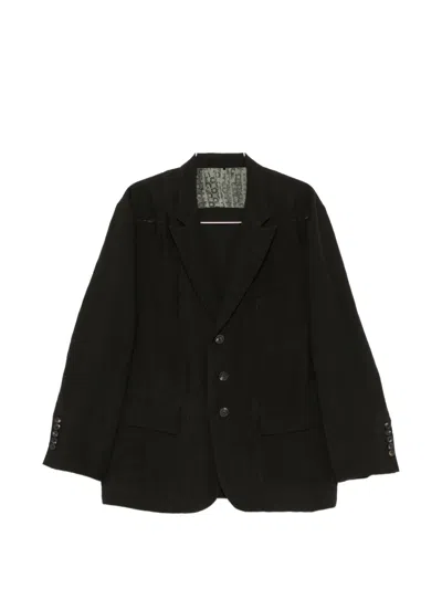 Ziggy Chen Single-breasted Notched-lapels Jacket In Black