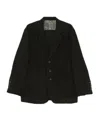 Ziggy Chen Single-breasted Notched-lapels Jacket In Black