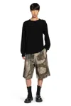 Ziggy Chen Small Statue Intarsia Sweater In Black