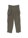 Ziggy Chen Striped Cargo Pants In Brown