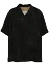 Ziggy Chen Striped Linen Shirt In Blue