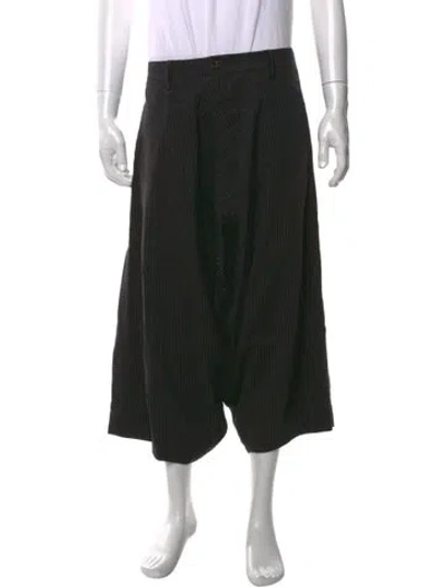 Pre-owned Ziggy Chen Striped Pants In Black