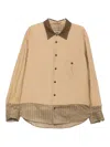 Ziggy Chen Striped Shirt In Neutral