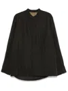 Ziggy Chen Asymmetric Pleated Shirt In Grey