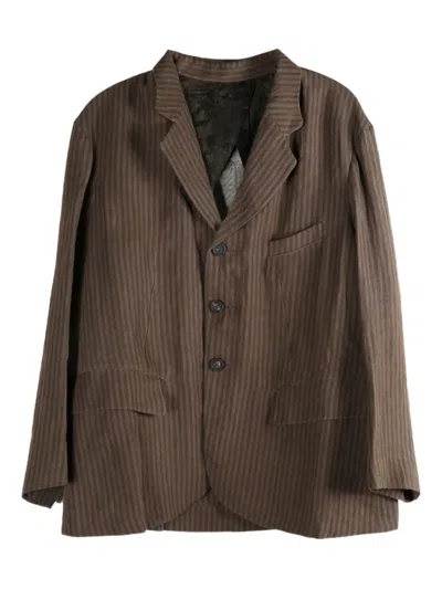 Ziggy Chen Striped Single-breasted Blazer