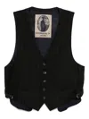 Ziggy Chen Striped Waistcoat In Blue