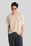 Ziggy Chen Speckled Cotton T-shirt In Neutral