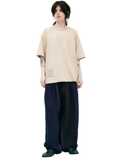 Ziggy Chen T-shirt With Paint Effect In Neutral