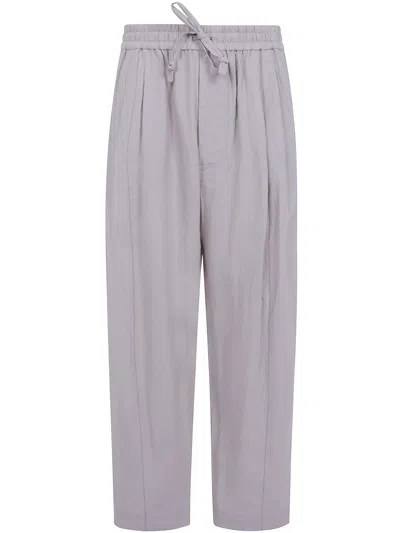 ZIGGY CHEN ZIGGY CHEN THIN STRIPE DRAWSTRING TROUSERS