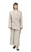 Ziggy Chen Tie-front Jacket In Beige
