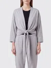 Ziggy Chen Collarless Jersey T-shirt In Gray