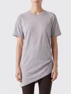 Ziggy Chen Asymmetric Gathered T-shirt In Gray