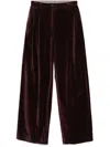 Ziggy Chen Velvet Trousers In Red