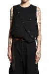 Ziggy Chen Asymmetric Waistcoat In Black