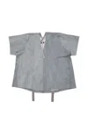 Ziggy Chen V-neck Strap T-shirt In Gray