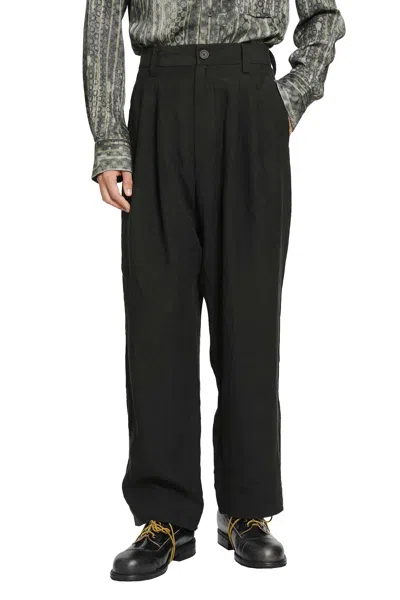 Ziggy Chen Wide Leg Trousers In Black