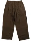 Ziggy Chen Rear-elasticated Trousers In Brown