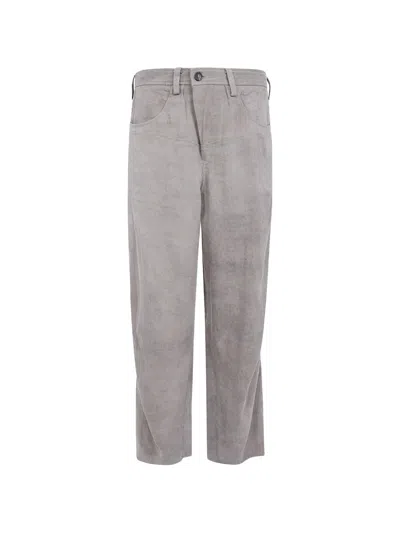 Ziggy Chen Casual Trousers With Belt Loops In Gray