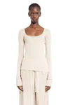Ziggy Chen Cashmere Top In Beige