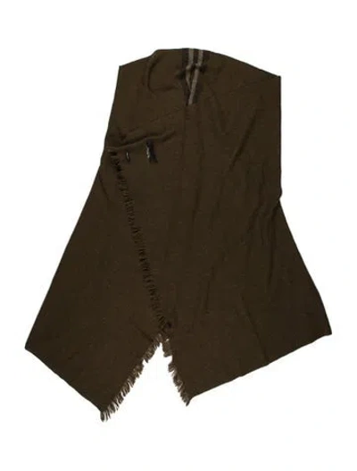 Pre-owned Ziggy Chen Wool 2019 Scarf In Green