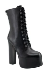 Zigi Adara Lace-up Platform Boot In Black