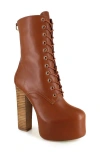 Zigi Adara Lace-up Platform Boot In Brown